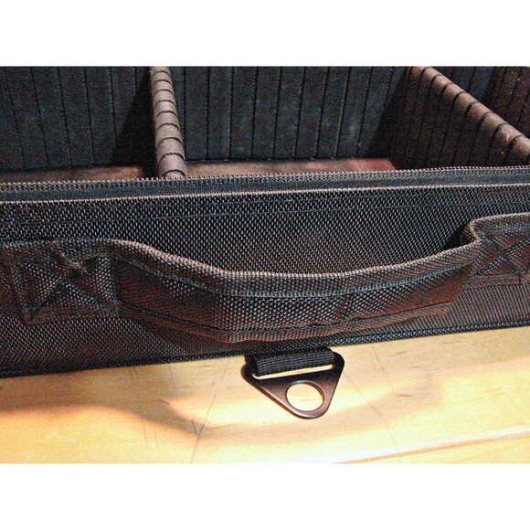 Large Makeup Crafts Storage Bag Case Zip Movable Compartments Strap Black Travel - Picture 6 of 12